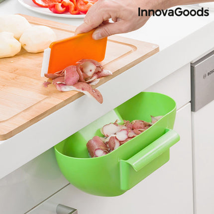 InnovaGoods Hanging Kitchen Waste Container with Spatula, 29 x 12 x 16 cm