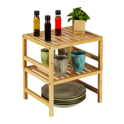 Insert for cabinet in bamboo, 2 pcs