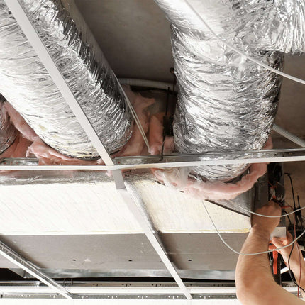 Insulated Flexible Duct 6 Inch x 25 Ft, 2 Clamps