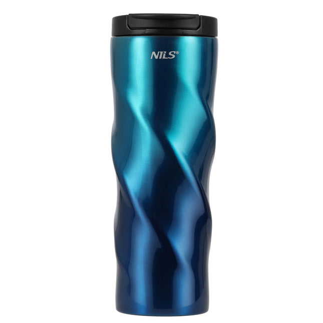 Izolēta nerūsējošā tērauda ceļojumu krūze, 500 ml, zila