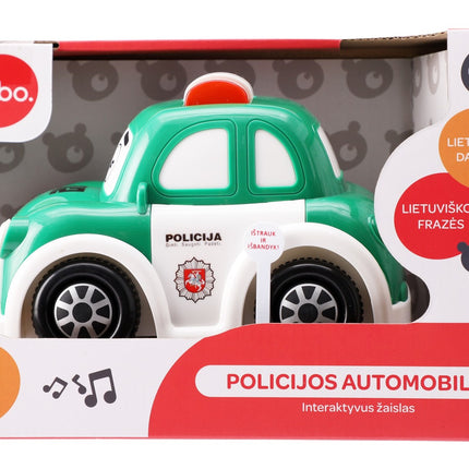 Interaktīva policijas automašīnas rotaļlieta bērniem, izglītojošs rotaļu transportlīdzeklis