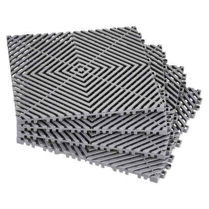 Interlocking Drainage Floor Tiles, 12x12 in, 50-Pack