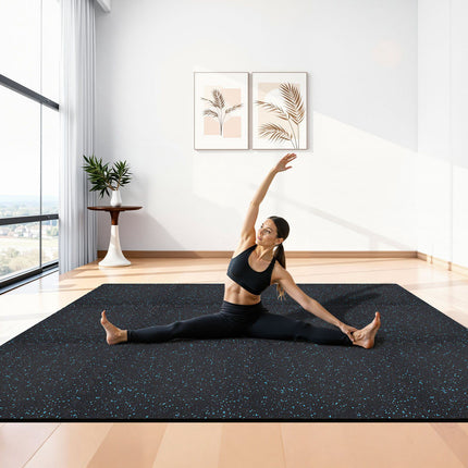 Interlocking Gym Floor Mats, 24-Pack, 24x24 in, 14mm