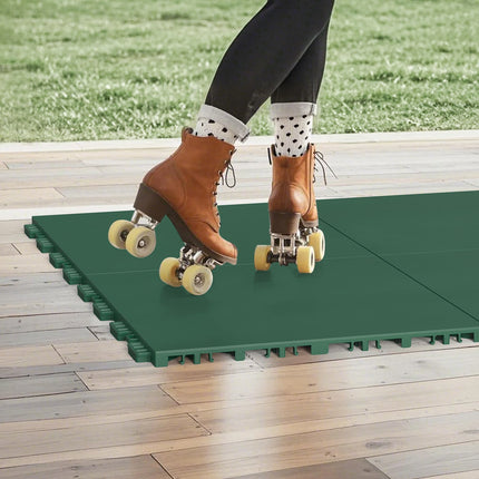 Interlocking Hockey Training Tiles, 12x12, 8-Pack, Green