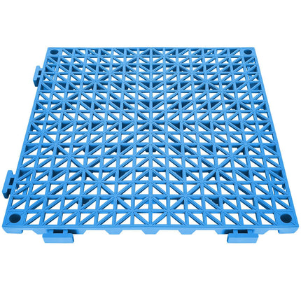 Interlocking PVC Drainage Floor Tiles, 55 Pack, Blue