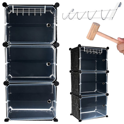 Iso Trade apavu skapis 44,5 x 93 x 30 cm melns
