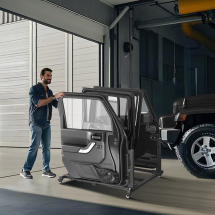 Jeep Wrangler Door Storage Cart, Holds 4 Doors, Rolling