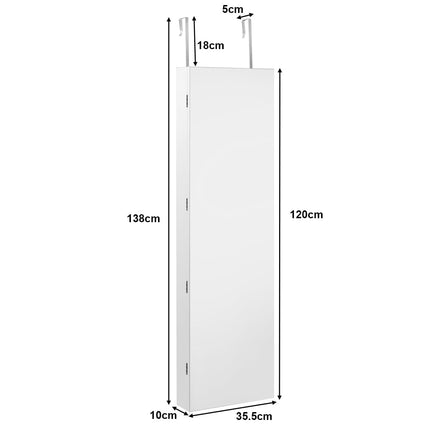 Rotaslietu skapis ar LED spoguli, melns/balts, 120x35,5x10 cm