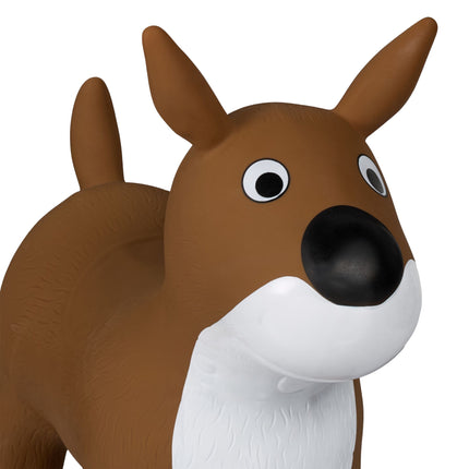 Jumping dog in brown