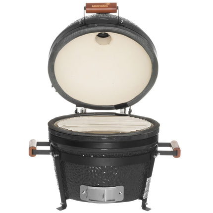 Kamado Charcoal Grill, Ceramic, 16-Inch, Stainless Steel Grate