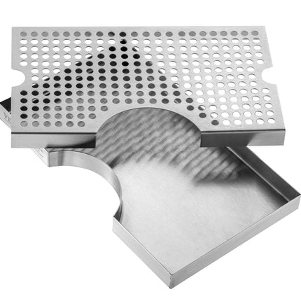 Kegerator Beer Drip Tray, 304 Stainless, 12 x 7 in