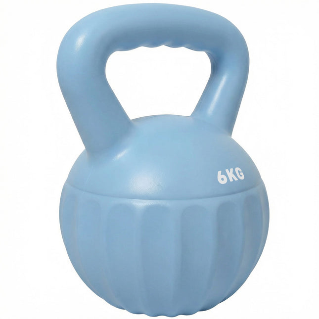 Svaru bumba 6 kg, ar smiltīm pildīta, neslīdošs rokturis, zila