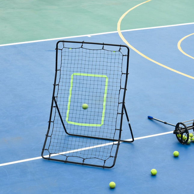 Atlēkušās bumbas vārtu atsitiena sienas tīkls, tērauds+petrons, 75x126 cm, futbola treniņu līdzeklis, melns