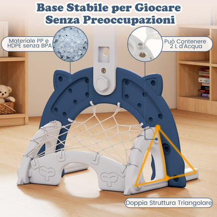 Bērnu 3-in-1 sporta centrs, regulējams basketbola grozs