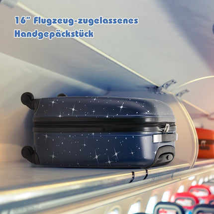 Bērnu 5 daļu bagāžas komplekts ar 16 collu čemodānu un mugursomu