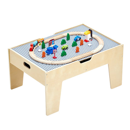 Kids Activity Play Table With Storage, Blocks and Train Set
