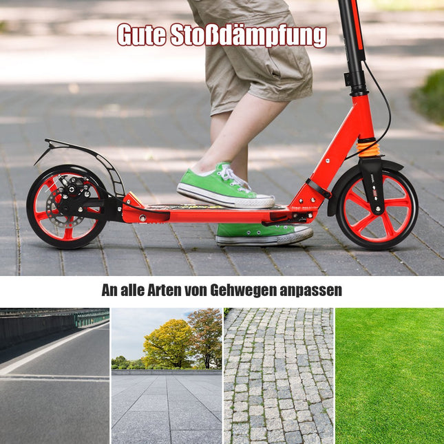Bērnu regulējams skrejritenis, salokāms, sarkans