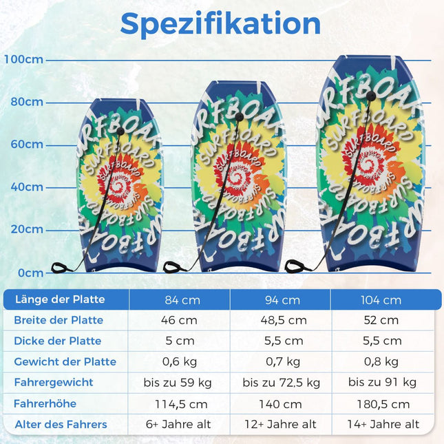 Bērnu bodidēlis 84 cm ar EPS serdi, XPE klāju, HDPE pamatni