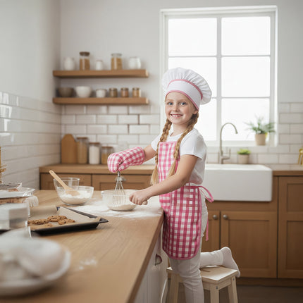 Kids' Chef Set - Apron, Hat, Glove, Rolling Pin, 7-Piece