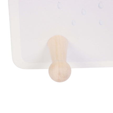Bērnu mēteļu pakaramais ar 4 āķiem, 15 x 38 cm, MDF un priede
