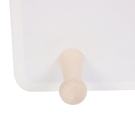 Bērnu mēteļu pakaramais ar 4 āķiem, MDF un priede, 15x38 cm