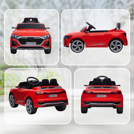 Bērnu elektroauto, 12 V Audi Q8, Tālvadība, Gaismas, Mūzika, Sarkans