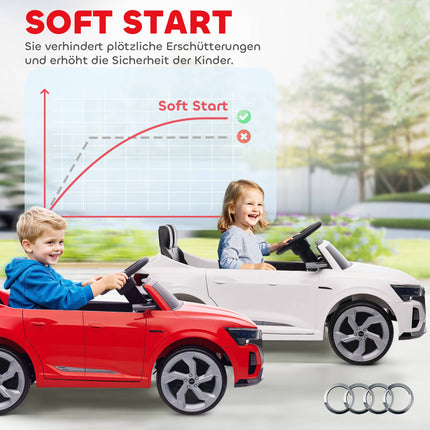 Bērnu elektroauto, 12 V Audi Q8, Tālvadība, Gaismas, Mūzika, Sarkans