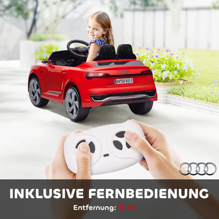 Bērnu elektroauto, 12 V Audi Q8, Tālvadība, Gaismas, Mūzika, Sarkans
