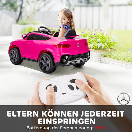 Bērnu elektromobilis, 12 V, tālvadības pults, LED, mūzika, rozā