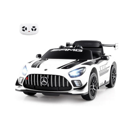 Bērnu elektroauto ar tālvadības pulti - Mercedes-AMG GT3, 12V, balta