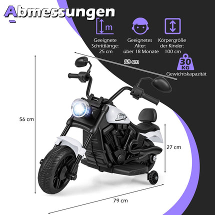 Bērnu elektriskais motocikls ar mūziku un gaismām