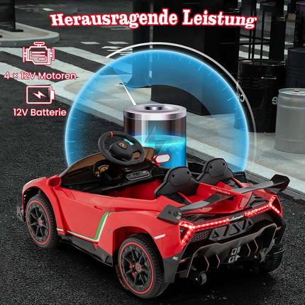 Bērnu elektriskā Lamborghini automašīna ar tālvadības pulti un LED gaismām