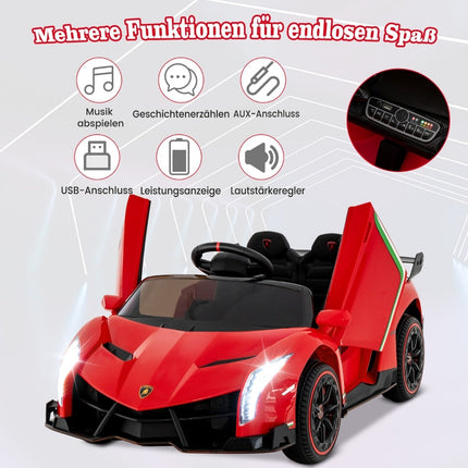 Bērnu elektriskā Lamborghini automašīna ar tālvadības pulti un LED gaismām