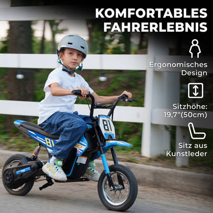 Kids Electric Motorbike 24V 250W with Rear Suspension, Disc Brake, Ages 8-12