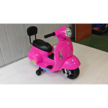Kids Electric Motorbike with Training Wheels and Backrest, 18–36 Months, Pink