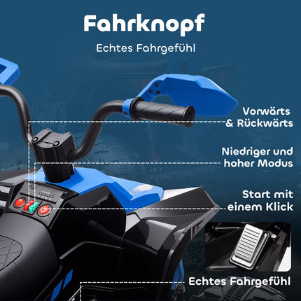 Bērnu elektriskais kvadracikls, 24 V, 4 riteņi, USB, MP3, 6,5 km/h