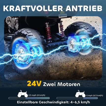 Bērnu elektriskais kvadracikls, 24 V, 4 riteņi, USB, MP3, 6,5 km/h