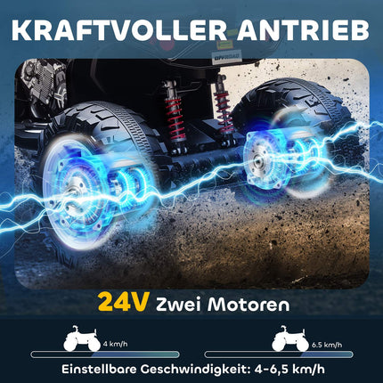 Bērnu elektriskais kvadracikls, 24 V, 4 riteņi, USB, MP3, 6,5 km/h