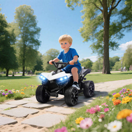 Bērnu elektriskais kvadracikls - 6 V motors, mūzika, priekšējie lukturi, vecums 3-6 gadi