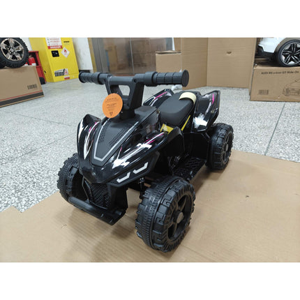 Kids Electric Quad 6V with Lithium Battery, Button Control, Black, 18-48 Months