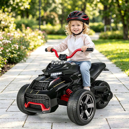 Bērnu elektriskais kvadracikls, 12 V, melns, 3–7 km/h