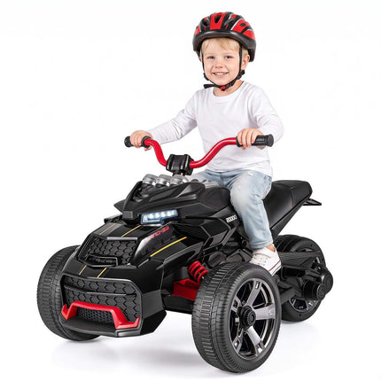 Bērnu elektriskais kvadracikls, 12 V, melns, 3–7 km/h