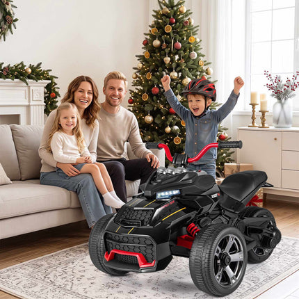 Bērnu elektriskais kvadracikls, 12 V, melns, 3–7 km/h