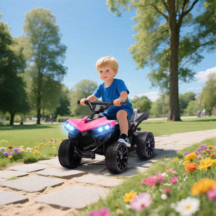 Bērnu elektriskais kvadracikls, 6 V motors, rozā, vecums 3-6 gadi