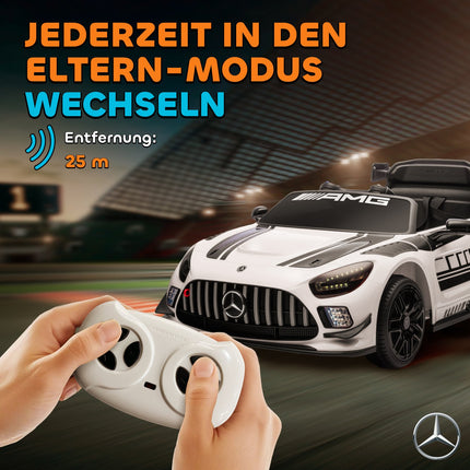 Bērnu elektriskā braucamā automašīna, 12 V akumulators, LED gaismas, balta