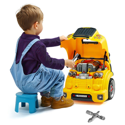 Kids Engine Repair Toy Set, 60-Piece Lights & Sounds