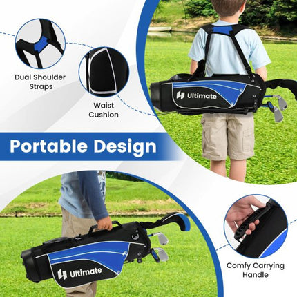 Kids Golf Club Set Ages 8-13, 4 Clubs, Stand Bag