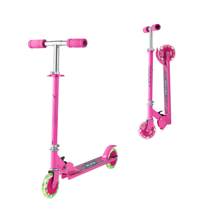 Kids Kick Scooter, 2-Wheel Light-Up, Adjustable, Foldable