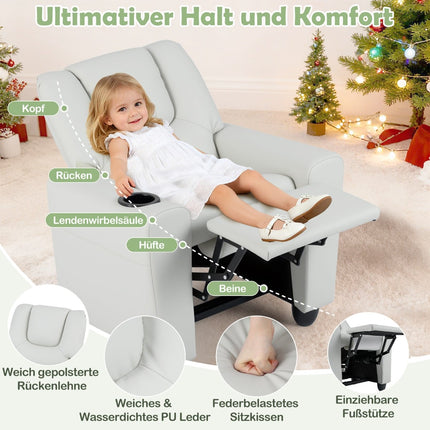 Bērnu atpūtas krēsls ar regulējamu atzveltni un kāju balstu