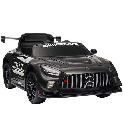 Bērnu braucamā automašīna, 12 V akumulators, LED gaismas, mūzika, melna